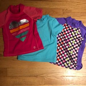 MUST GO!!   3 Lands End Rash guards size 3T